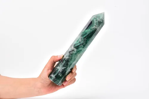 Miniatura 28 de AMOYSTONE Varita de obelisco hexagonal septario natural, torre de cristal curativo, 6 caras, pulida de 1.7 a 2 libras para reiki, chakra, regalos