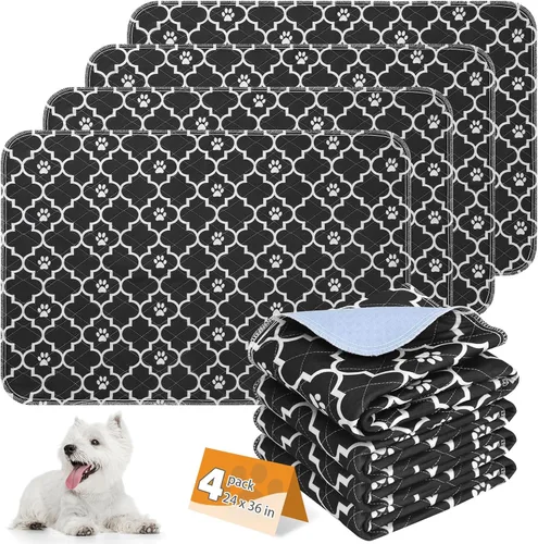 Miniatura 29 de KOOLTAIL Almohadillas lavables para orina de perros, paquete de 2 almohadillas de entrenamiento súper absorbentes reutilizables impermeables