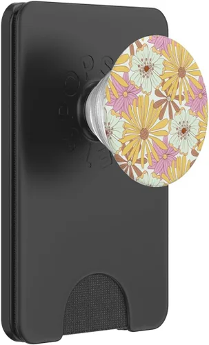 Miniatura 7 de PopSockets PopSockets Swappable PopGrip Vintage Wild Flower Hippie 60s 70s Estética Amarillo Rosa