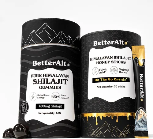 Miniatura 11 de Better Alt Shilajit - Cápsulas de resina de 1.06 oz y musgo marino Energy Duo, grado dorado Shilajit para hombres y mujeres con alta potencia