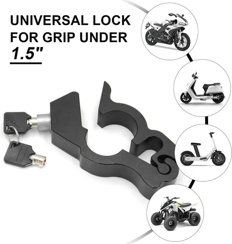Miniatura 4 de Candados de Motocicleta de Servicio Pesado – Candados Antirrobo de Acelerador y Freno para Motocicleta de Cross, Ciclomotor, Scooter y ATV