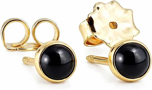 Miniatura 26 de Juego de aretes pequeños de oro con bisel, bola para cartílago, tragus, hélice, múltiples joyas hipoalergénicas de piedra natal para mujer