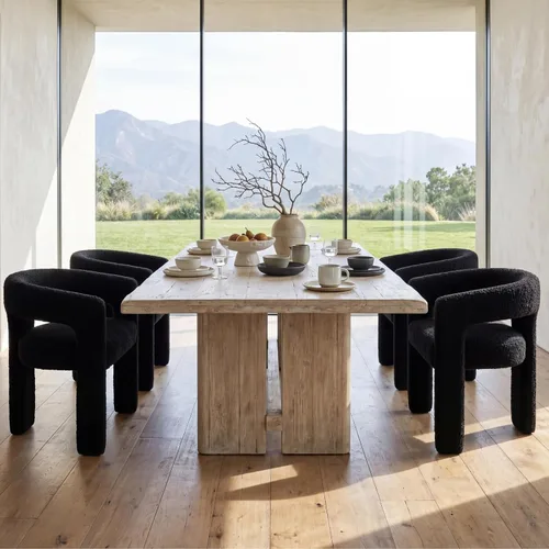 Miniatura 10 de Modern Barrel - Silla de comedor tapizada con brazos, cómoda silla auxiliar de terciopelo para sala de estar, oficina en casa, recepción