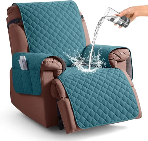 Miniatura 25 de KinCam Funda 100% impermeable para silla reclinable, fundas de sofá reclinable para mascotas, perros, funda de sofá reclinable, protector de muebles