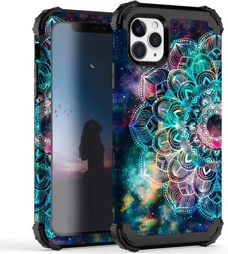 Miniatura 29 de Hocase Funda para iPhone SE 2022/2020, resistente a prueba de golpes, de plástico duro+goma de silicona, funda protectora híbrida para iPhone SE