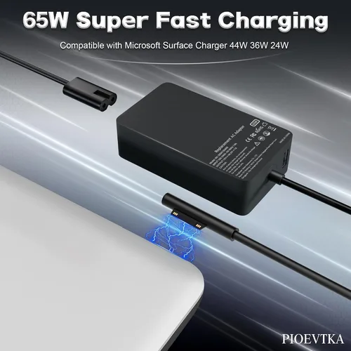 Miniatura 5 de PIOEVTKA Cargador para Microsoft Surface Pro Laptop 65W Microsoft Surface Cargador