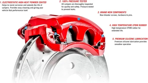 Miniatura 3 de Power Stop - Juego de calibradores para 2005 - 2012 Ford F-250 F-350 Super Duty [Aplicación específica] Par delantero de calibradores recubiertos