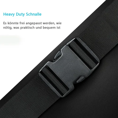 Miniatura 6 de Riñonera deportiva para hombres y mujeres, riñonera al aire libre con 6 bolsillos con cremallera, bolsa de gran capacidad con cinturón ajustable