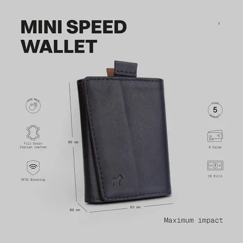 Miniatura 9 de The Frenchie Co. - Wallet Mini - Mini billetera organizadora de tarjetas compacta - Diseño de bolsillo delgado para el transporte diario - Perfil