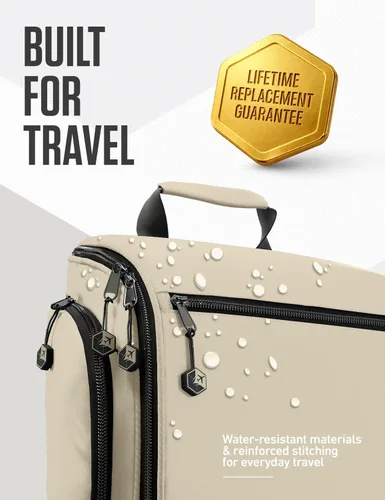 Miniatura 7 de VENTURE 4TH Neceser de viaje colgante para mujeres y hombres - Organizador grande de artículos de tocador con 18 compartimentos, bolsa extraíble