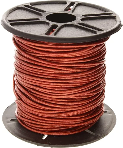 Miniatura 43 de The Beadsmith Cordón de cuero – Negro – Bobina de 0.039 in – 5 yardas/14.8 ft – Tanga de cuero indio ideal para trenzar, cuentas, collares, cordones