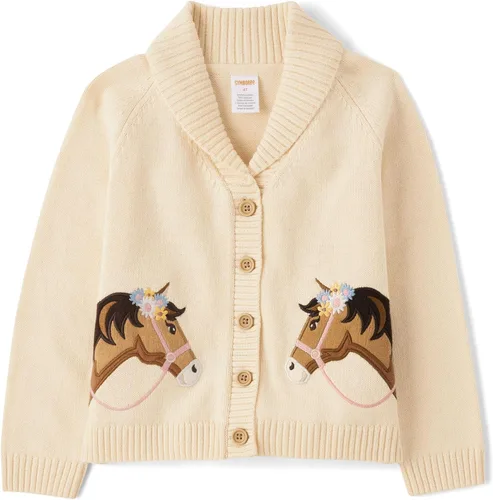 Miniatura 22 de Gymboree - Cárdigan de manga larga con botones frontales para bebés y niñas pequeñas Blanco