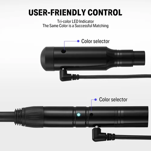 Miniatura 4 de Donner Receptor transmisor inalámbrico DMX512 DJ 2.4G DMX Controlador inalámbrico 5 receptores con batería incorporada y cúpula de luz y 1