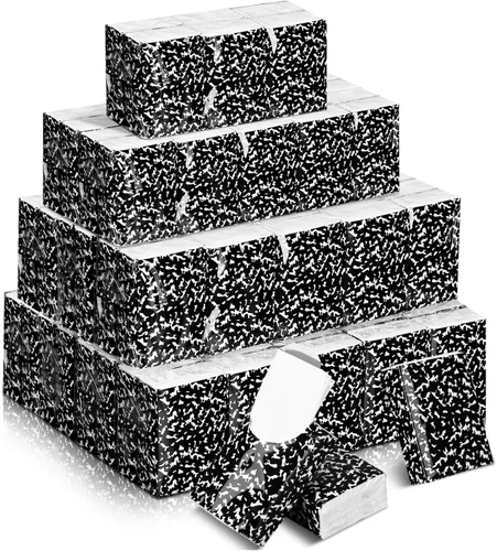 Miniatura 12 de Ctosree Paquete de 50 pañuelos geométricos de bolsillo, paquetes de viaje a granel de 500 hojas de tejidos pequeños, paquetes a granel de 3 capas