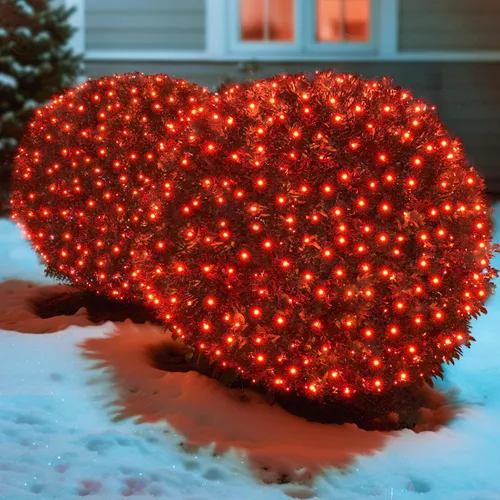 Miniatura 8 de Red de luces LED verdes de Navidad para exteriores, 120 LED de 6 x 5 pies, tira de luces de malla conectables para exteriores e interiores
