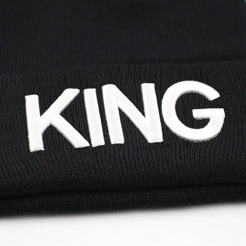 Miniatura 5 de MIUNIKO 2 gorros de invierno con capucha de calavera de rey y reina para parejas