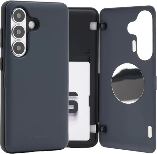 Miniatura 71 de GOOSPERY Funda tipo cartera para Samsung Galaxy S22 Ultra, [tarjetero] parachoques magnético de puerta con cierre automático, cubierta protectora