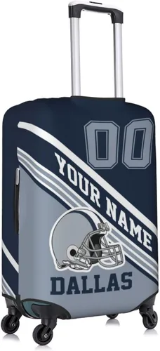 Miniatura 3 de Funda de equipaje personalizada, funda de maleta personalizada, diseña tu nombre y número, protector de equipaje elástico lavable, Dallas