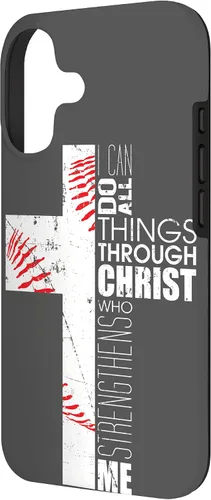 Miniatura 2 de Baseball Phone Case Christian Bible Verse Philippians 4:13 Case for iPhone 17