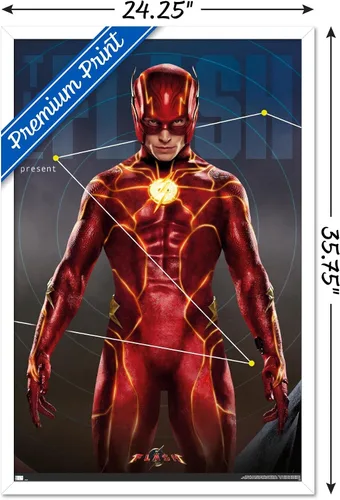 Miniatura 3 de Trends International DC Comics Movie The Flash - Póster tríptico de pared, 34 pulgadas de largo x 22.4 pulgadas, versión enmarcada en blanco