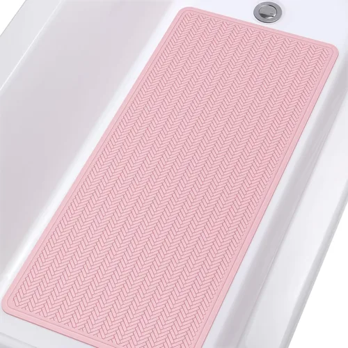 Miniatura 16 de OTHWAY Alfombra de Bañera Antideslizante, Alfombra de Baño de Goma Extra Larga para Bañera, Lavable a Máquina, Tapete Antideslizante para Ducha