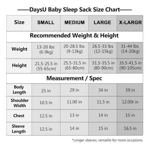 Miniatura 7 de DaysU Saco de dormir de micro forro polar para bebé de 18 a 24 meses con mangas largas de 1.5 TOG, manta cálida de felpa para bebé con cremallera