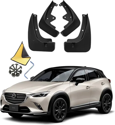 Guardabarros de coche para Mazda CX-3 2015-2023 Molded Personalizado Delantero y Trasero Guardabarros Guardabarros Kit de 4 Piezas Accesorios