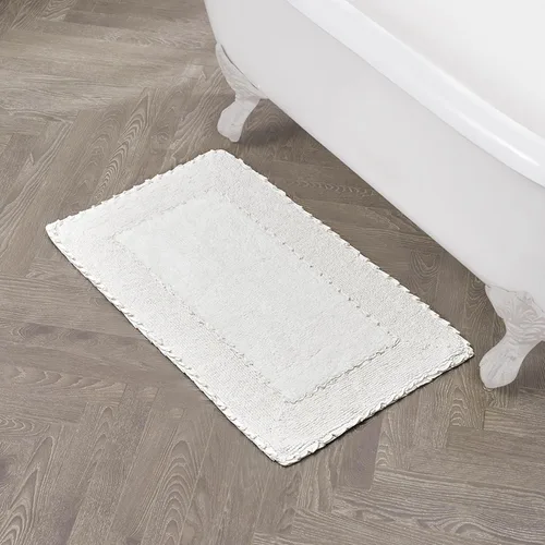 Miniatura 29 de Laura Ashley Ruffle tapete para baño de algodón de 17 x 24 pulgadas