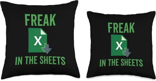 Miniatura 3 de Freak in the Excel Sheets Spreadsheets Computer Freak in The Excel Sheets - Almohada divertida de broma para computadora, 18 x 18 pulgadas