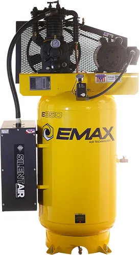 Miniatura 10 de EMAX Compresor de aire estacionario E350 - 5hp 80 Gal. Compresor industrial monofásico de 2 etapas con bomba lubricada a presión y sistema de aire