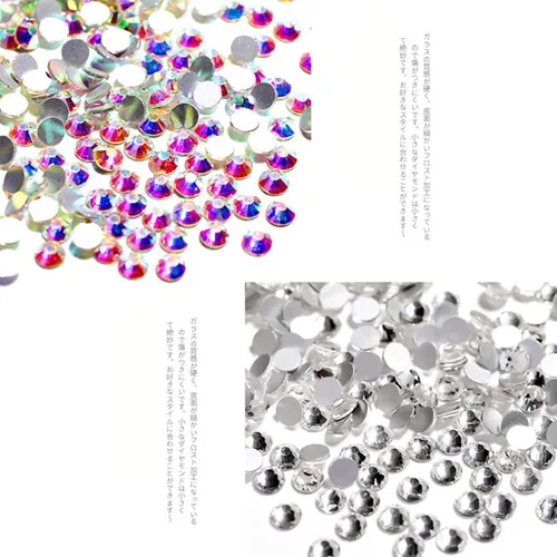 Miniatura 5 de 1440 diamantes de imitación de cristal SS3 para arte de uñas de cristal AB con parte trasera plana para manualidades, uñas, bolsas de maquillaje