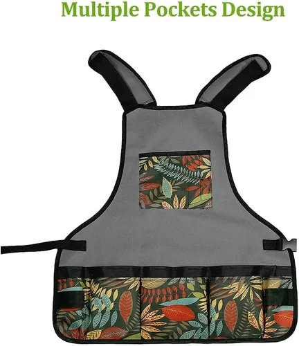 Miniatura 4 de Garden Apron Oxford Cloth Work Apron With Pockets Adjustable Heavy Duty Tool Apron for Men & Women
