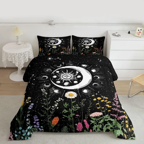 Miniatura 15 de Feelyou Juego de Edredón de Mariposas Coloridas Twin Patrón Impreso de Acuarela Arcoíris Ropa de Cama Acolchada para Dormitorio de Niñas Tie Dye