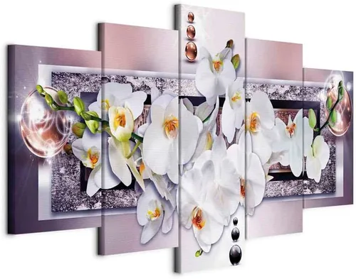Miniatura 12 de Lienzo decorativo con impresión artística de diseño de orquídea de Artgeist Orquídea #01