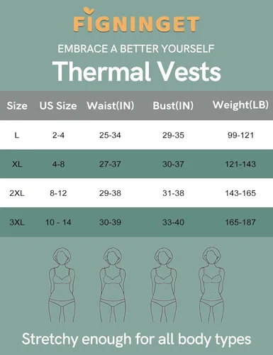 Miniatura 6 de Figninget Ropa interior térmica de invierno para mujer, tops de otoño, tops básicos con forro polar