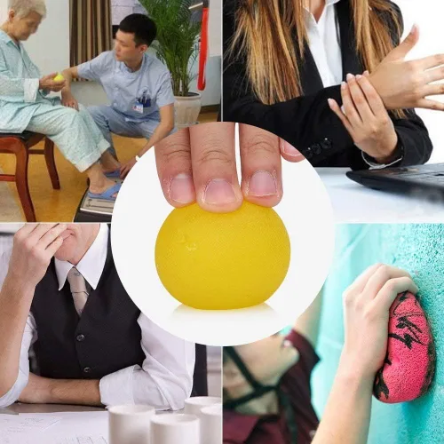 Miniatura 5 de Paquete de 3 bolas para aliviar el estrés. Pelotas de ejercicio de mano. Pelotas de terapia de mano. Bolas de agarre de mano, kits de bolas