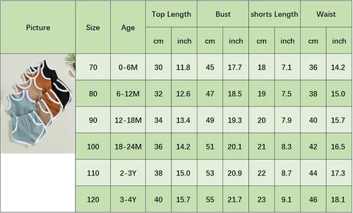 Miniatura 7 de Hoanselay Conjunto de pantalones cortos de verano para bebé, niña, niño, camiseta sin mangas y pantalones cortos casuales, conjunto de 2 piezas