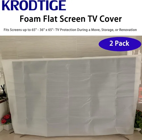 Miniatura 2 de Krodtige Paquete de 2 fundas de espuma para TV de pantalla plana para televisores de pantalla plana de hasta 36 pulgadas de alto x 65 pulgadas