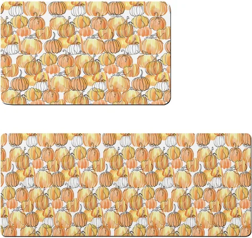 Miniatura 7 de Tapete de baño vintage con diseño de calabazas para bañera, antideslizante, de secado rápido y absorbente, con tierra de diatomeas, fregadero