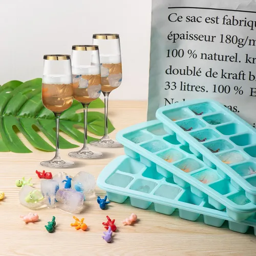 Miniatura 5 de ZYFLSQ My Water Broke Baby Shower Game 60 mini bebés de plástico multicolor, 3 bandejas de cubitos de hielo, 1 letrero