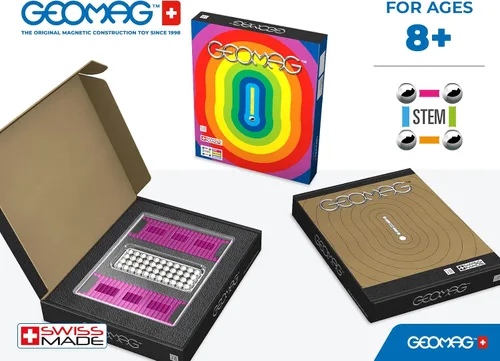 Miniatura 5 de Geomag Masterbox - Juguetes magnéticos para niños a partir de 8 años, 248 imanes educativos educativos para niños, bloques magnéticos, azulejos