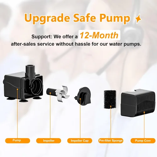 Miniatura 4 de Fuente de agua JIMICOW 10L/3.8Gal/352oz para perros grandes, fuente de agua para perros, fuente de agua para mascotas con 5 filtros de reemplazo y 4