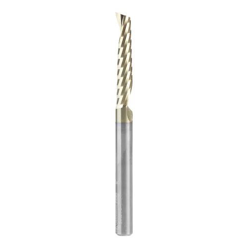 Miniatura 11 de Amana Tool CNC de carburo sólido espiral O flauta arriba-corte, broca de aluminio de corte de enrutador, recubierto de ZrN, 51470-Z, 1/16 D x 1/4 CH