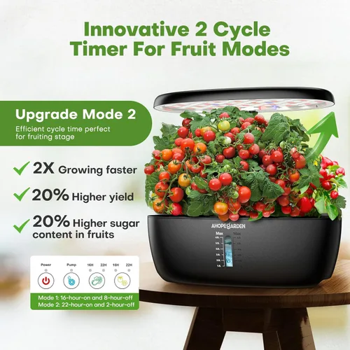 Miniatura 2 de Sistema de cultivo hidropónico de jardín interior Ahopegarden: kit de germinación de plantas de 12 cápsulas, kit de jardín, lámpara de crecimiento