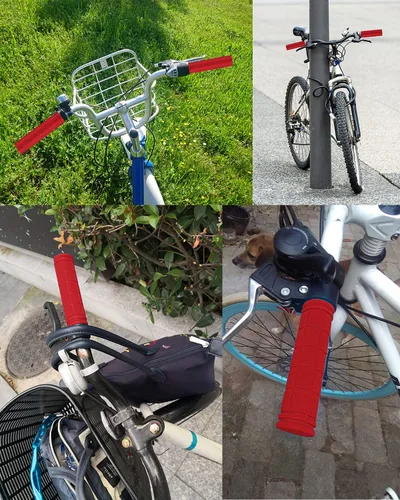 Miniatura 18 de MSDADA Puños de manillar de goma antideslizantes para niños, scooter, montaña, carretera, crucero