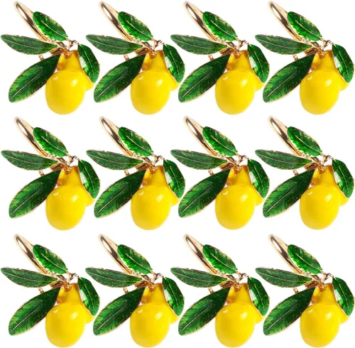 Miniatura 9 de Juego de 6 servilleteros de flores doradas, con diamantes de imitación dorados, para bodas, cenas, fiestas, decoración navideña de vacaciones, 6