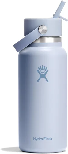 Miniatura 86 de Hydro Flask Botella de agua – Acero inoxidable aislado – Tapa flexible con popote de boca ancha, antiderrames, a prueba de fugas y recargable en 32