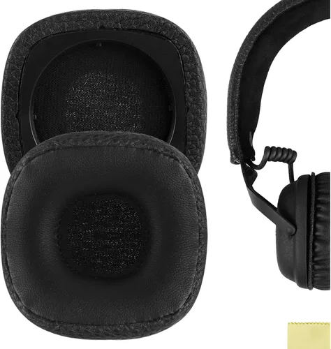 Geekria Almohadillas de repuesto para auriculares Marshall Major III con cable, almohadillas para auriculares MID ANC, piezas de reparación (negro)