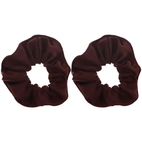 Miniatura 34 de Set of 2 Large Solid Scrunchies (Beige)