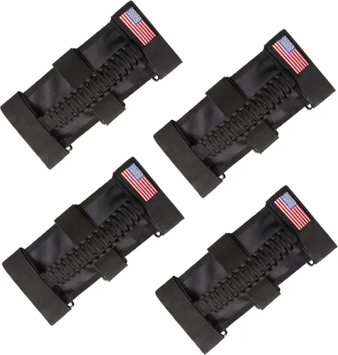 Miniatura 23 de sukemichi Manijas de agarre de la barra de rodillo para accesorios de Jeep Wrangler TJ JK JL Gladiator JT UTV ATV - Hebilla metálica de mejora